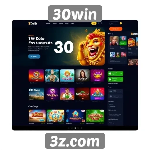 Inovação no design da interface do site 30win